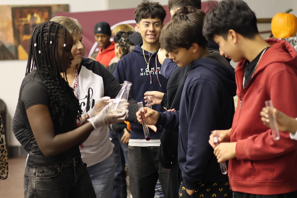 The chemistry was explosive! 💥 Mrs. Payne and her Advanced Chemistry students wowed the audience with our annual Halloween Show!  Students curated a dazzling display of science, featuring incredible reactions, oozing jack-o-lanterns, and spooky chemical transformations. Thank you to everyone who came out to witness this fantastic fusion of learning and fun! 🎃
