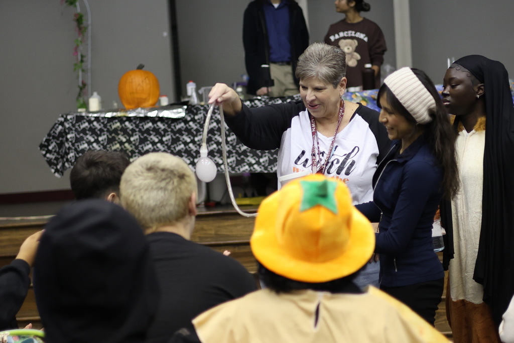 The chemistry was explosive! 💥 Mrs. Payne and her Advanced Chemistry students wowed the audience with our annual Halloween Show!  Students curated a dazzling display of science, featuring incredible reactions, oozing jack-o-lanterns, and spooky chemical transformations. Thank you to everyone who came out to witness this fantastic fusion of learning and fun! 🎃