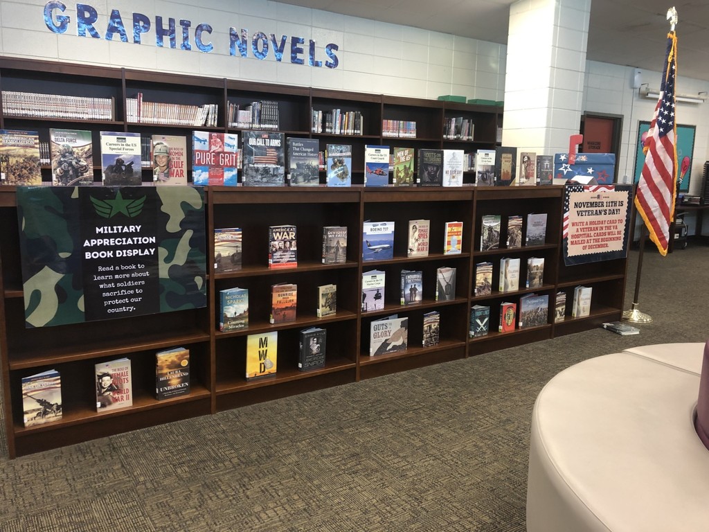 military themed book display