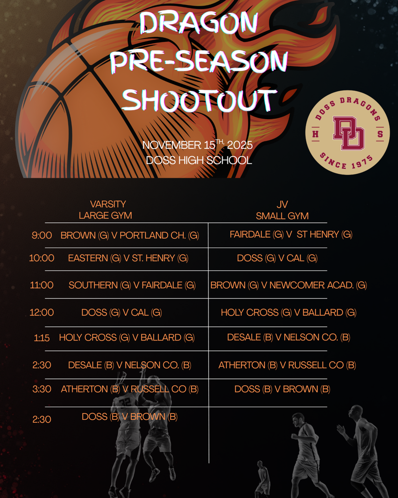 dragon pre-season shootout scrimmage, Saturday November 15