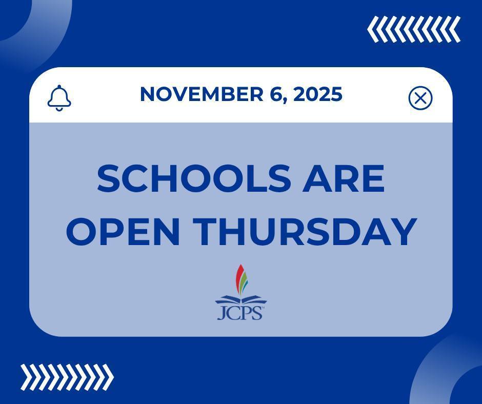 Schools are open Thursday November 6, 2025 on a normal schedule.