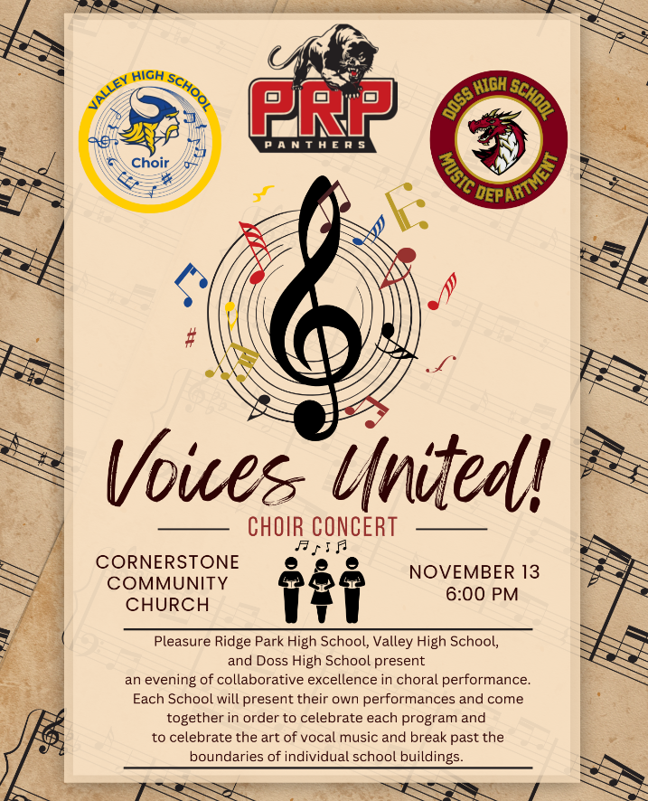 voices united concert information, November 13 6pm at cornerstone community church