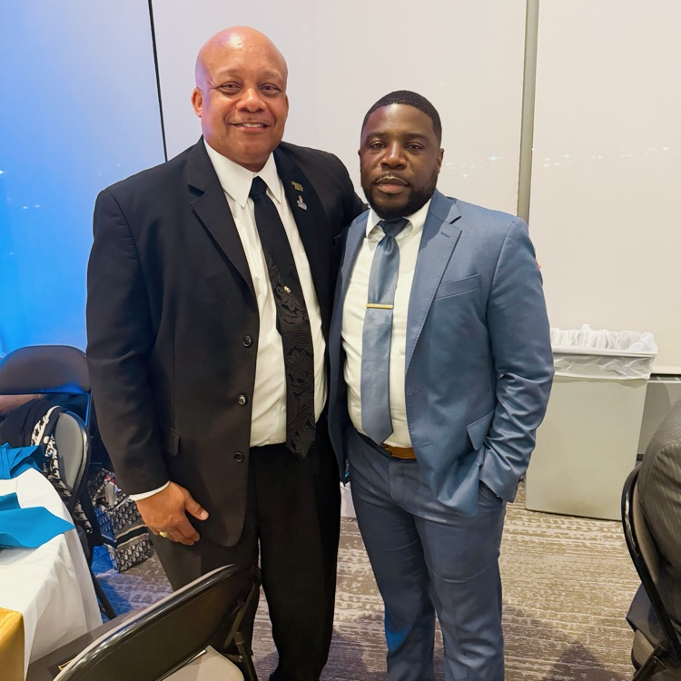 NAACP Freedom Banquet Fund - Shawn Claxton with Superintendent Brian Yearwood