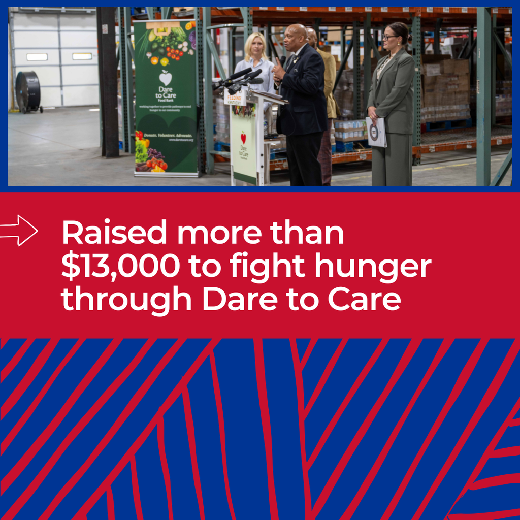Raised more than $13,000 to fight hunger through Dare to Care.