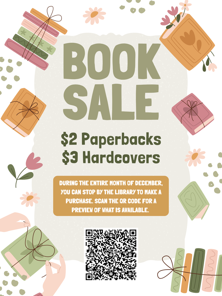 flyer with qr code for book sale