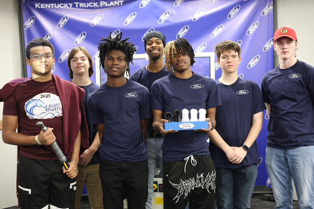 Our Jtown High CAD students just crushed it! 💪 They spent weeks designing a new part cover to solve a tricky paint chipping problem on the assembly line for Ford Motor Company. Today was presentation day, and they wowed the Ford leadership team with their final solution! Talk about applying what you learn. Hats off to our students for their engineering smarts! 🚀