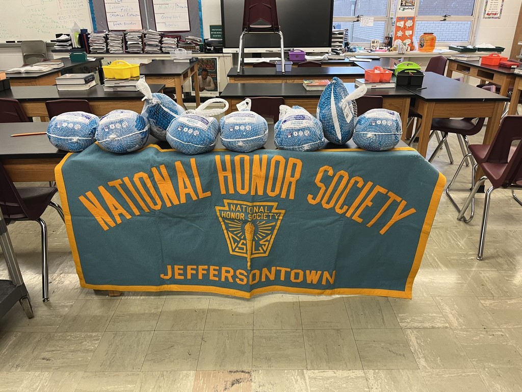 Amazing work by the Jeffersontown High School National Honor Society! Their dedication to service helped fund 8 turkeys for the Youth Service Center Baskets, and they'll be assembling them this Friday. Thank you for making a difference! 💛💙