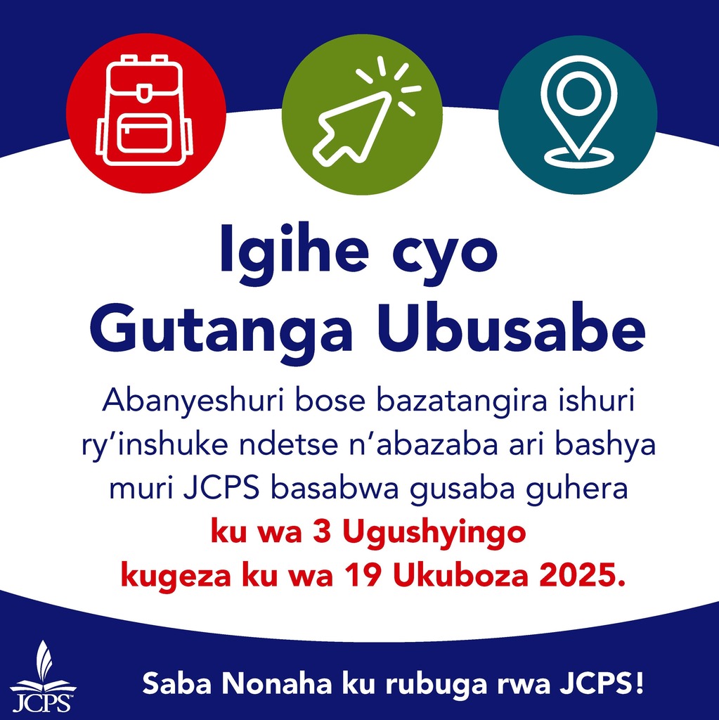 “JCPS graphic announcing the application period for students entering kindergarten or new to JCPS. Text states that applications are required from November 3 through December 19, 2025. Icons of a backpack, a computer cursor, and a location pin appear at the top. Message at bottom says ‘Apply Now on the JCPS website.’”