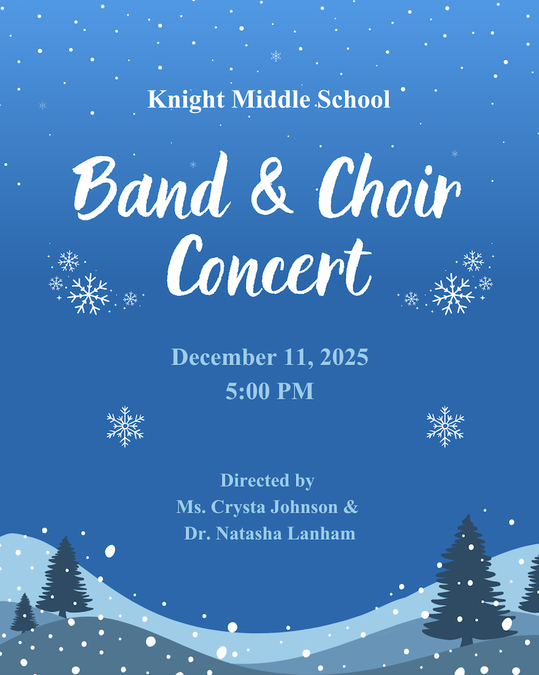 flyer for band and choir concert