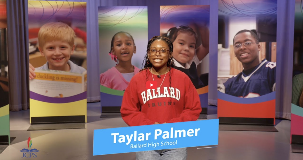 Taylor Palmer of Ballard High School hosts the "Our Kids" TV Show.