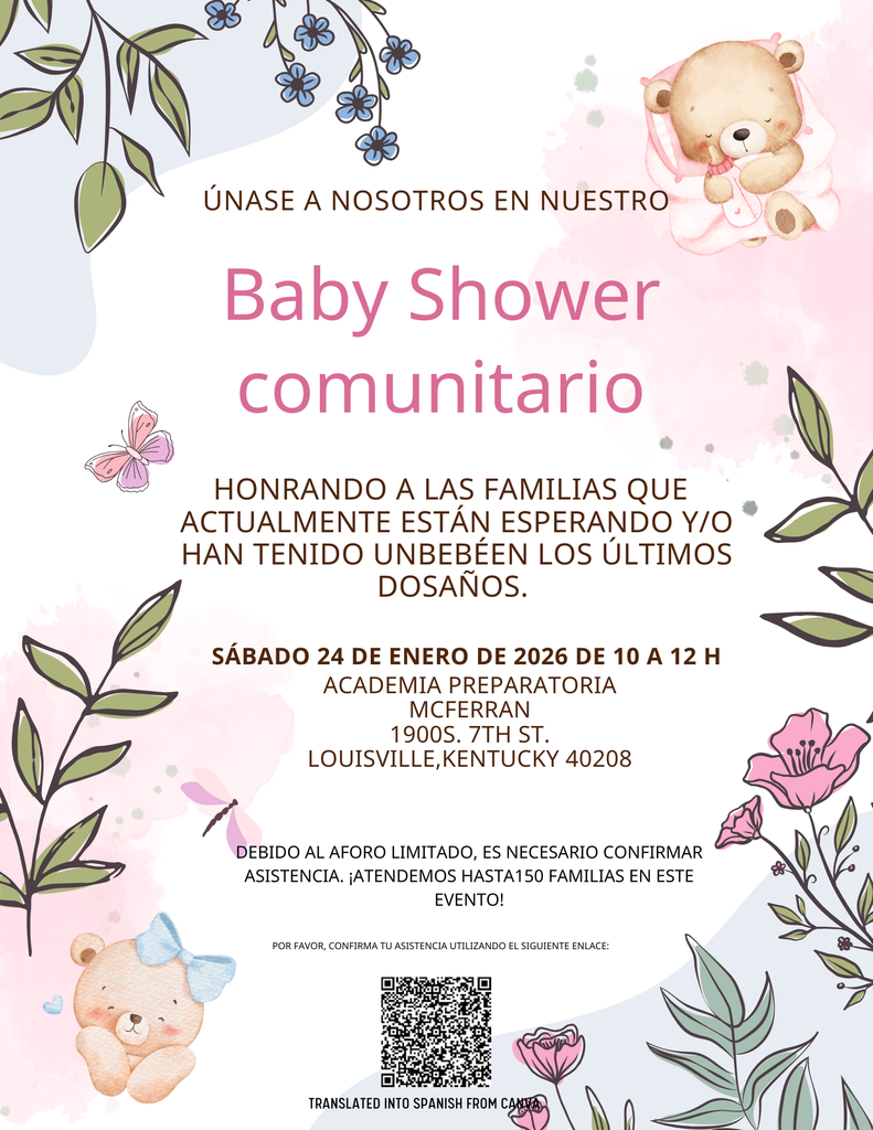 Community Baby Shower Flyer - Spanish