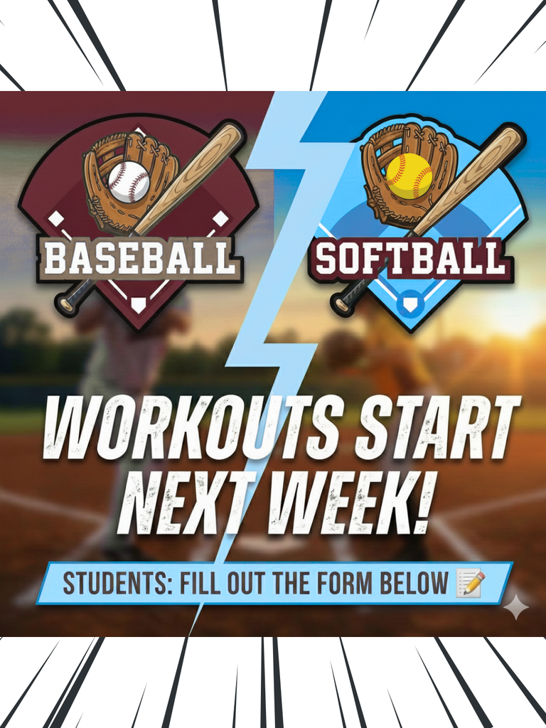 baseball and softball workouts start next week