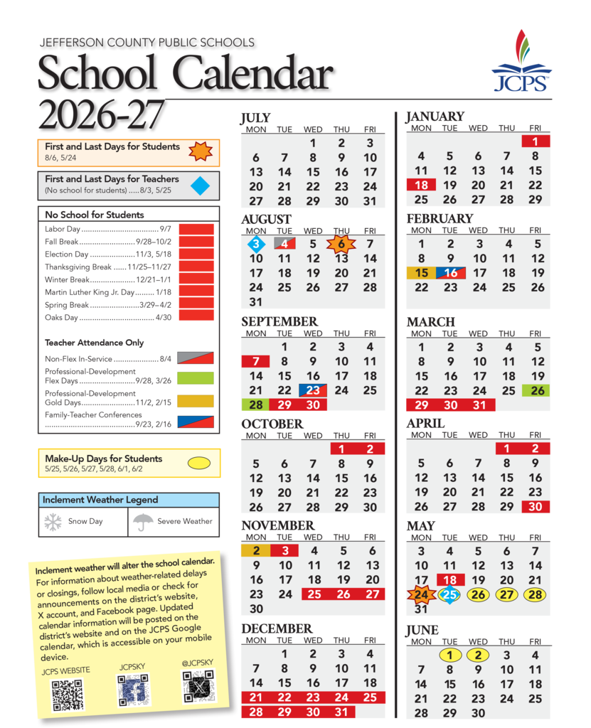 2026-27 School Calendar