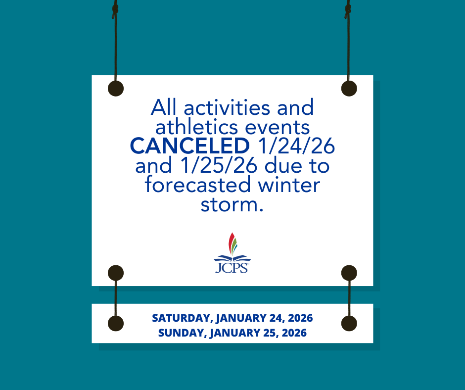 All activities and athletics events CANCELED 1/24/26 and 1/25/26 due to forecasted winter storm.