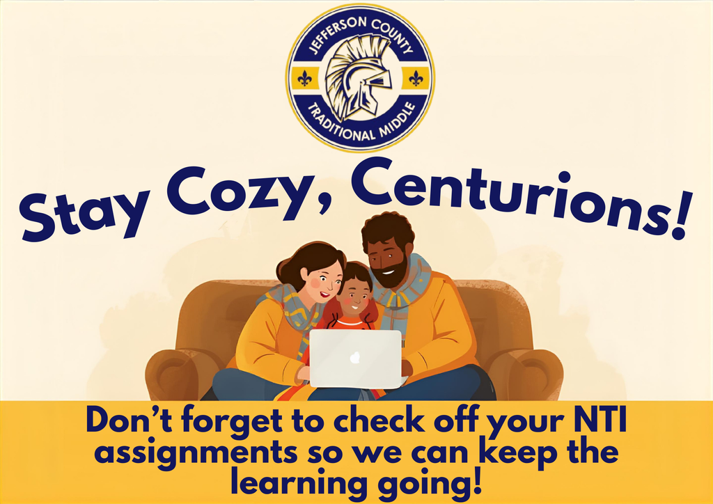 NTI Flyer to remind students and families to complete work.
