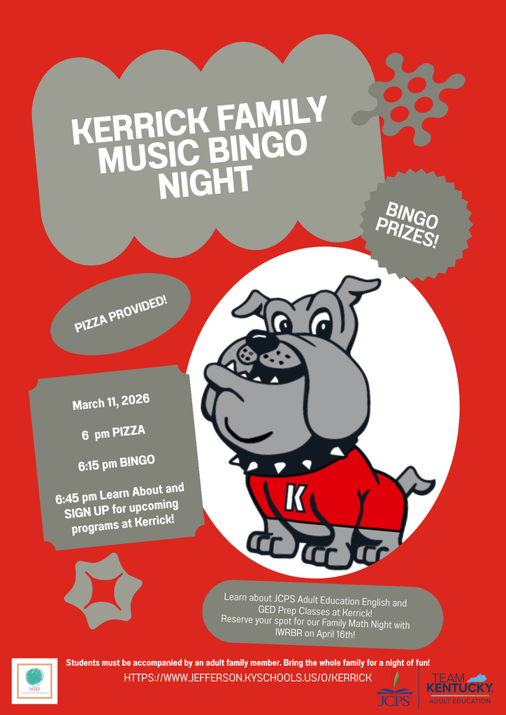 Kerrick is hosting Family Music Bingo on March 11th from 6-7 pm.