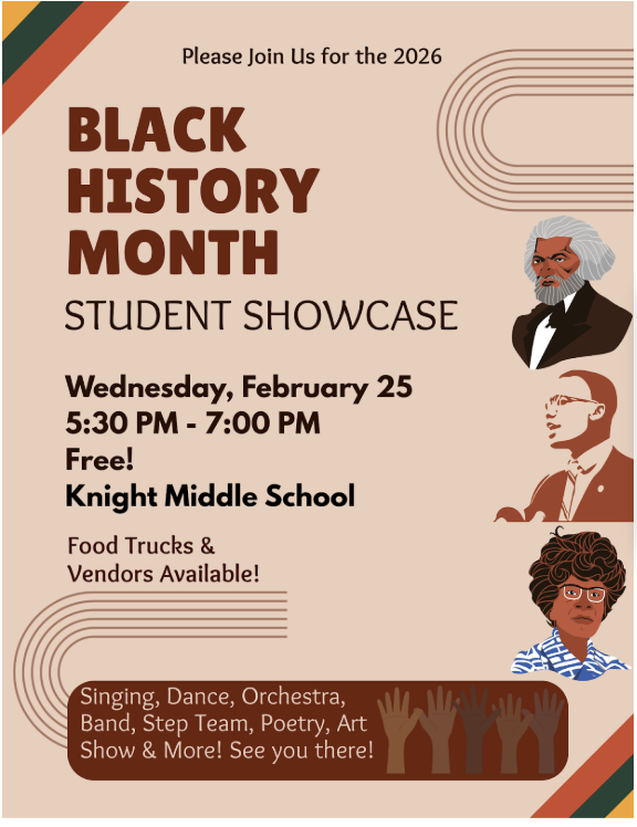 BHM showcase flyer, please call 485-8287 for more information
