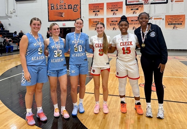 Baller alert! 🚨 Huge congrats to Manuella Tala Nya for making the 24th District All-Tournament Team. 🏀💪 Keep shining on the court!