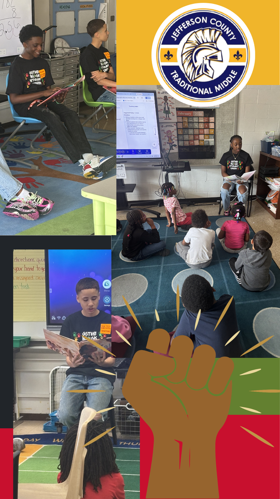 JCTMS students reading to elem. students.