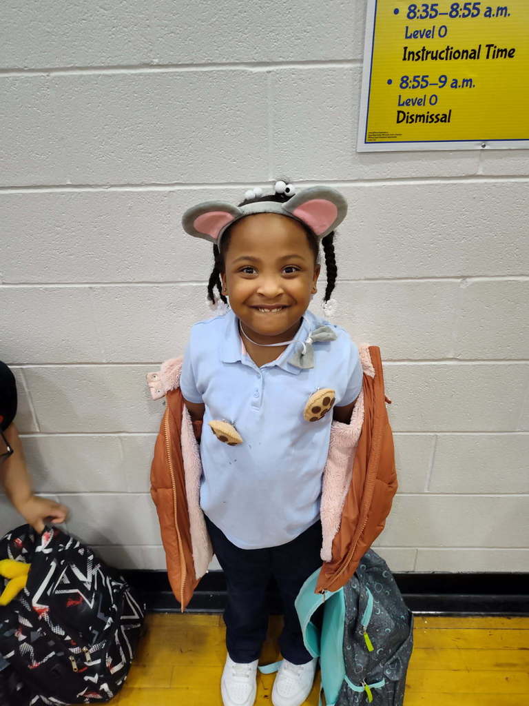 Students dressed up for book character day.