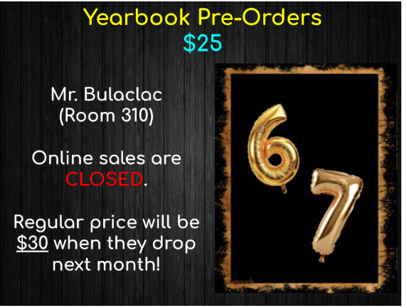 Yearbook sales