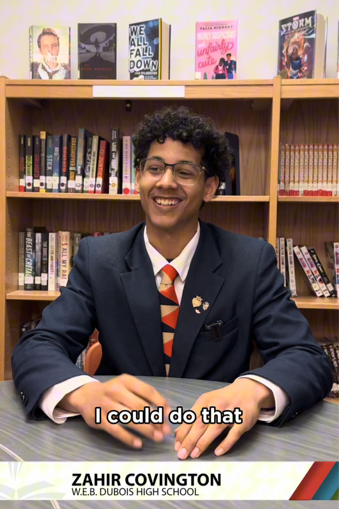 Zahir Covington smiles.