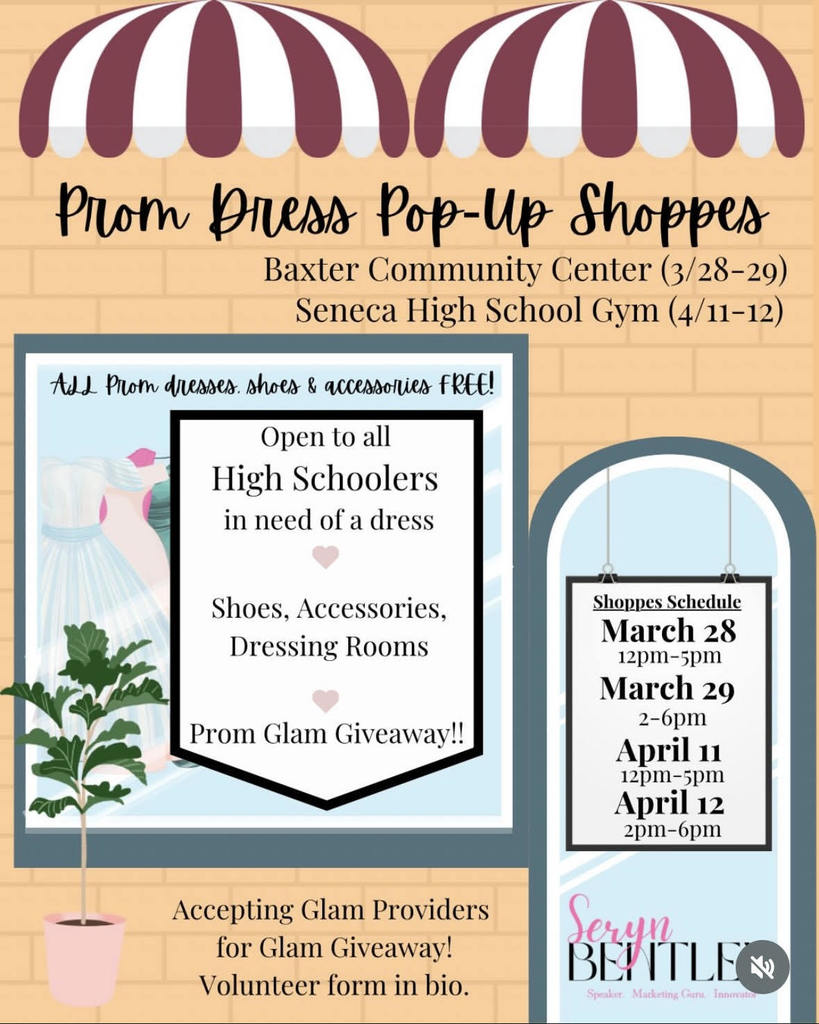 prom pop up shops, March 28/29 and April 11/12