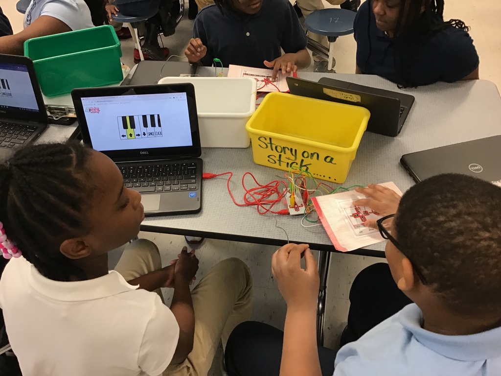 3rd graders are exploring Makey Makeys in STEM this week!