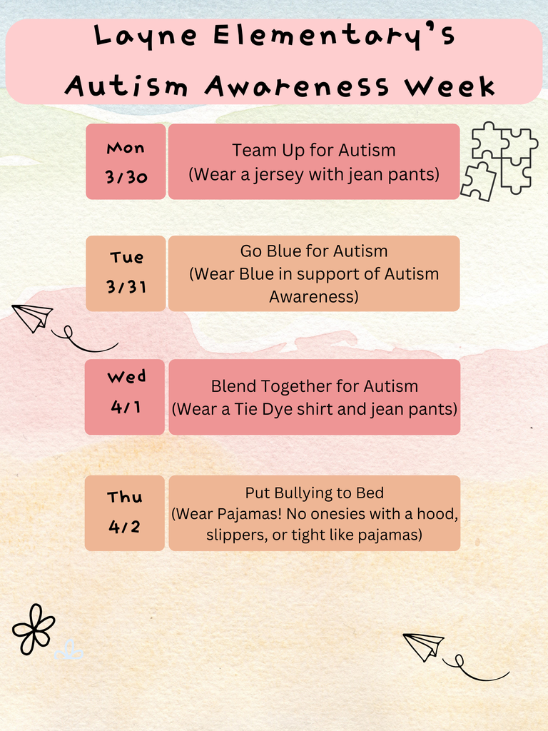 Autism Awareness Week Flyer