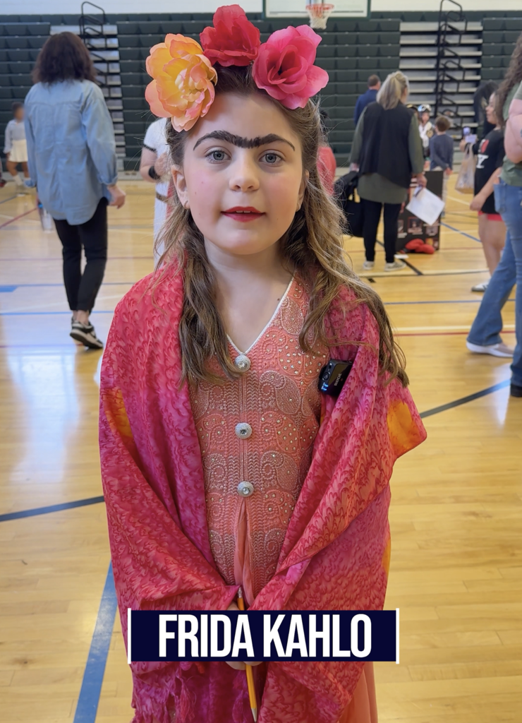 A student dressed like Frida Kahlo.
