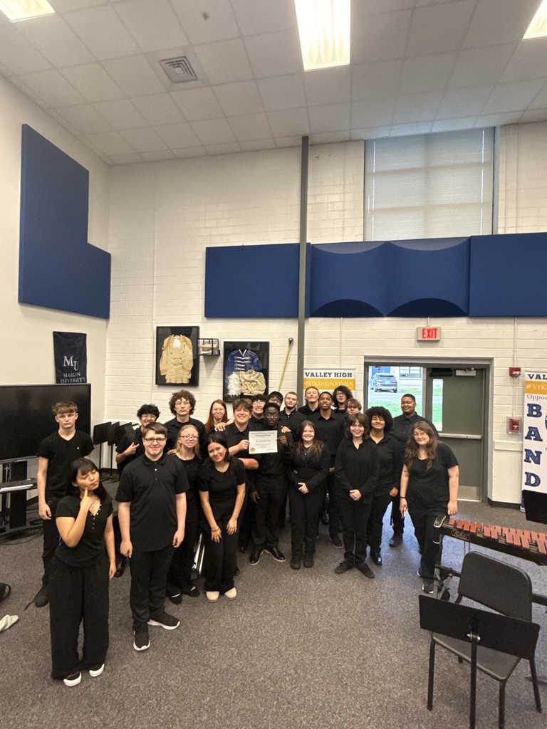 Music students pose for a picture.