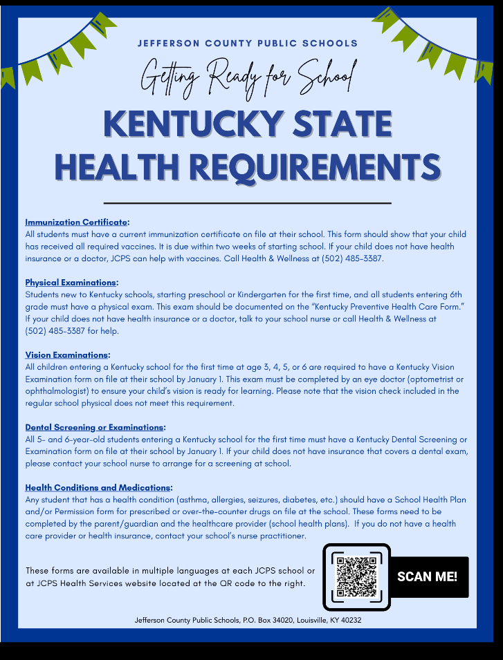 KY State Health Requirements