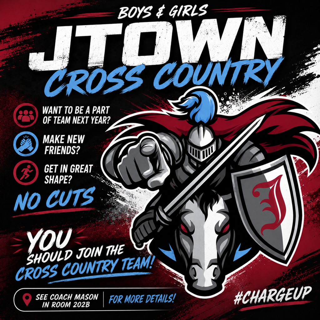 🏃‍♂️🏃‍♀️ JTOWN BOYS & GIRLS CROSS COUNTRY 🏃‍♀️🏃‍♂️  Looking for a team this fall?  Whether you’re a freshman, sophomore, junior, or senior — JTown Cross Country wants YOU!  ✅ NO CUTS ✅ All experience levels welcome ✅ Make new friends ✅ Get in great shape ✅ Be part of a competitive and supportive team  You do NOT have to be an experienced runner to join. Just bring effort, attitude, and a willingness to improve!  📩 Boys Coach Trevor Mason Trevor.Mason@jefferson.kyschools.us  📩 Girls Coach Toby Clark Tufftoby1980@gmail.com