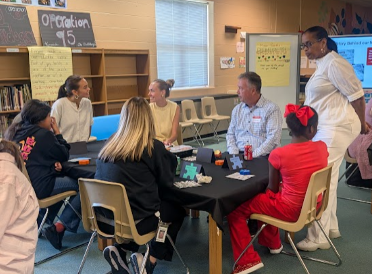 Stakeholders at Kerrick discuss strategies for accelerated student success. 