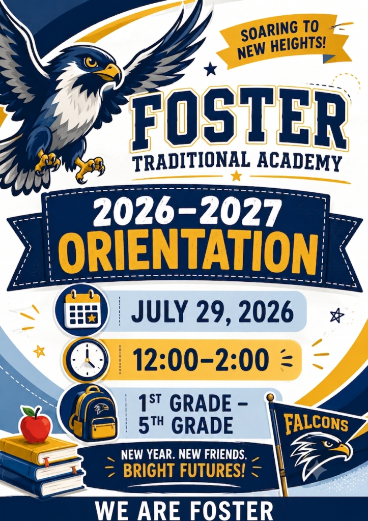 1st- 5th grade Orientation is July 29th from 12:00pm - 2:00pm