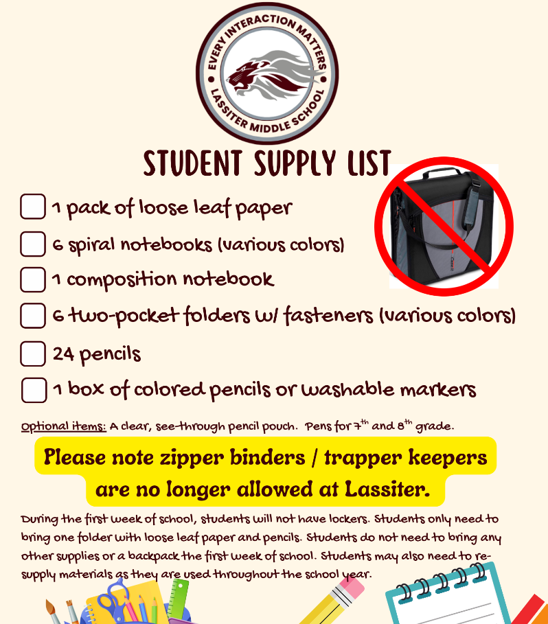 26-27 School Supply List