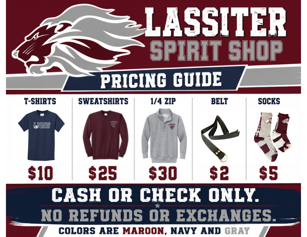 Lassiter Spirit Shop Pricing
