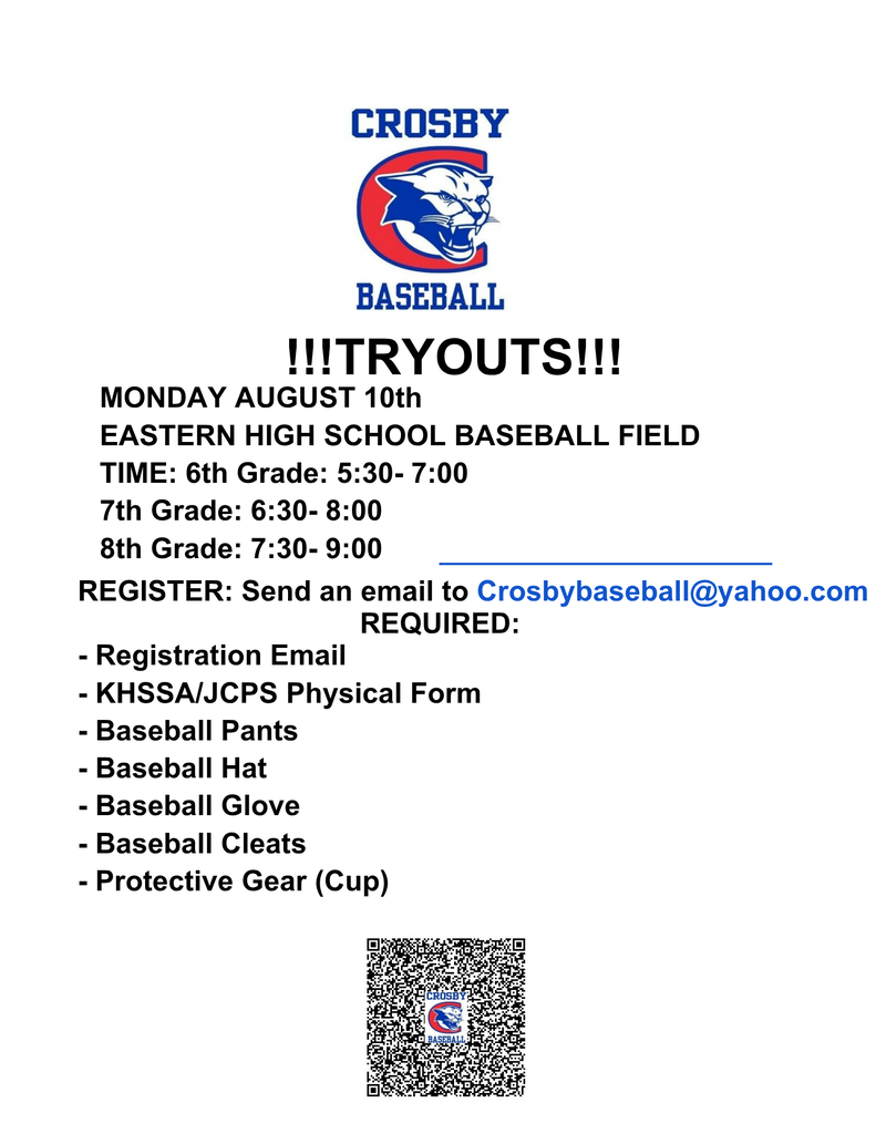 Baseball Tryout Information
