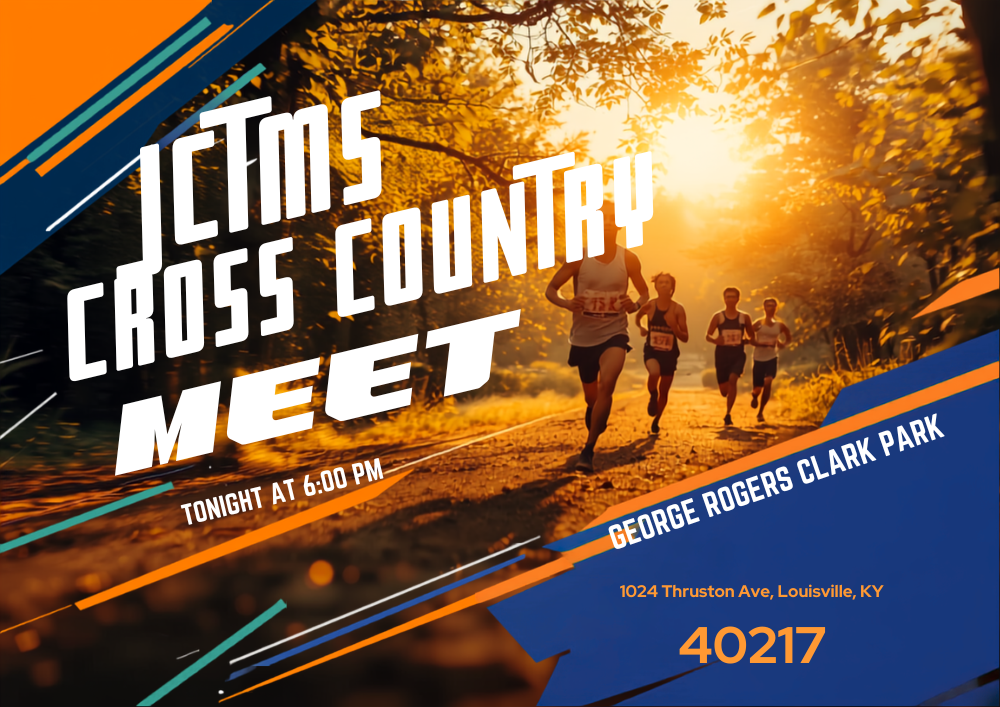 Cross Country meet tonight at George Rogers Clark Park 1024 Thruston Ave Louisville, KY, 40217 6:00 PM
