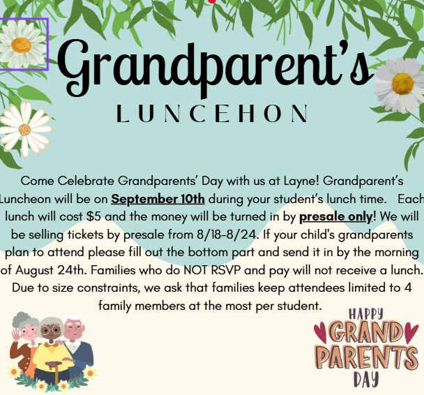 Grandparents luncheon English Flyer