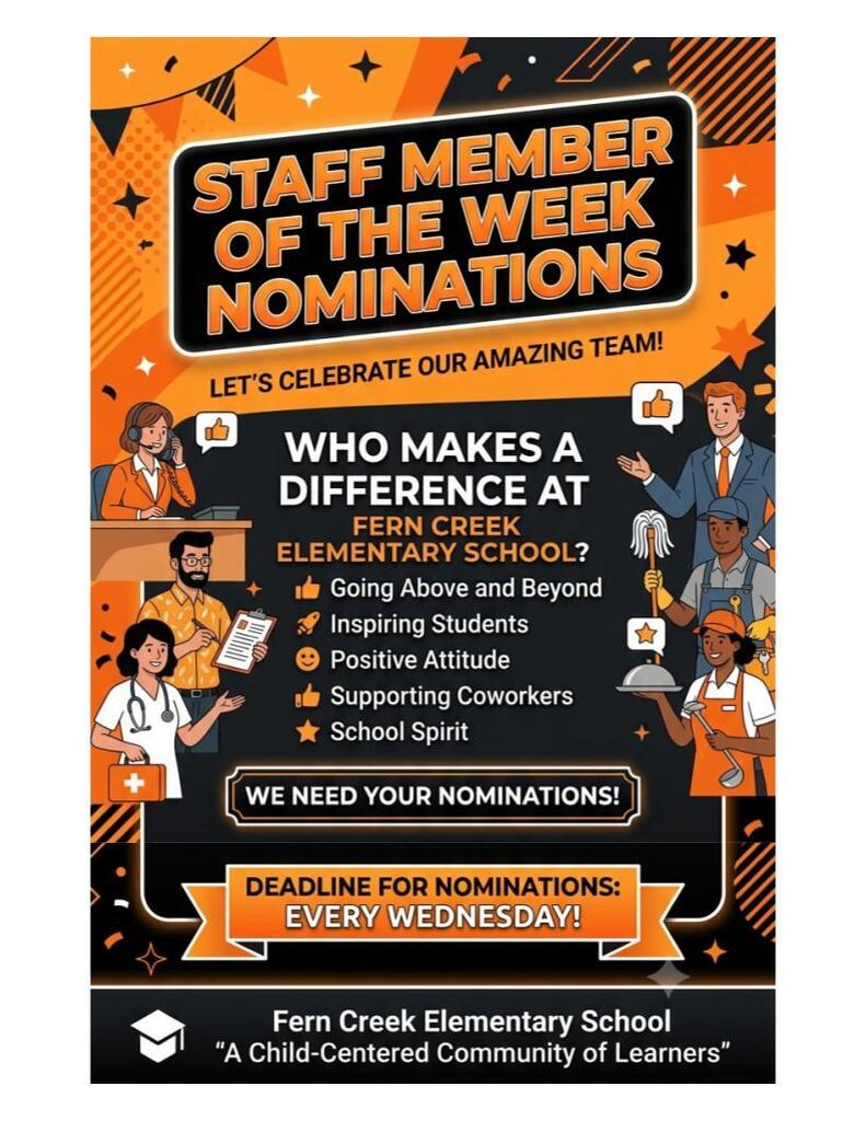 Staff Member of the Week Flyer