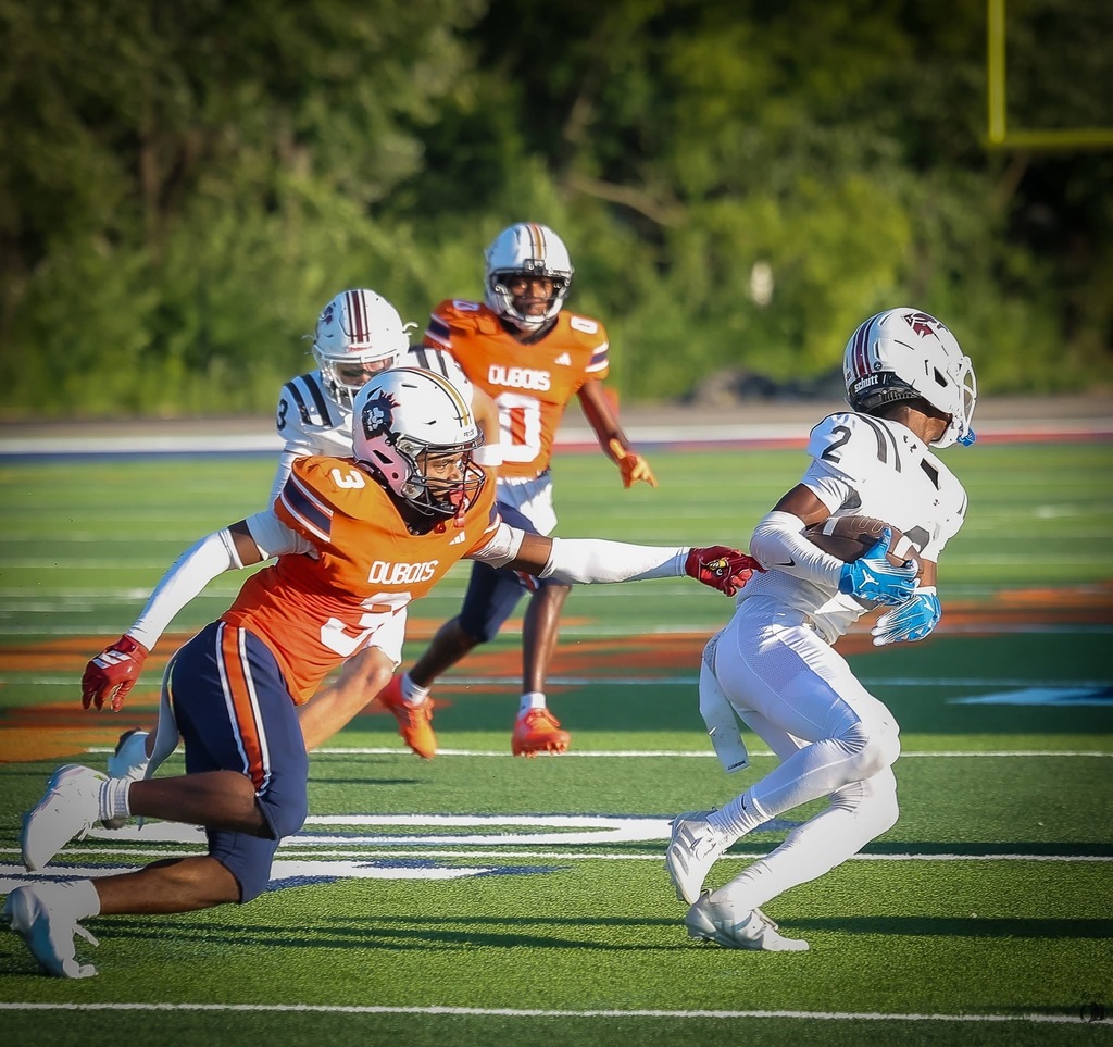 Student-athletes play football.