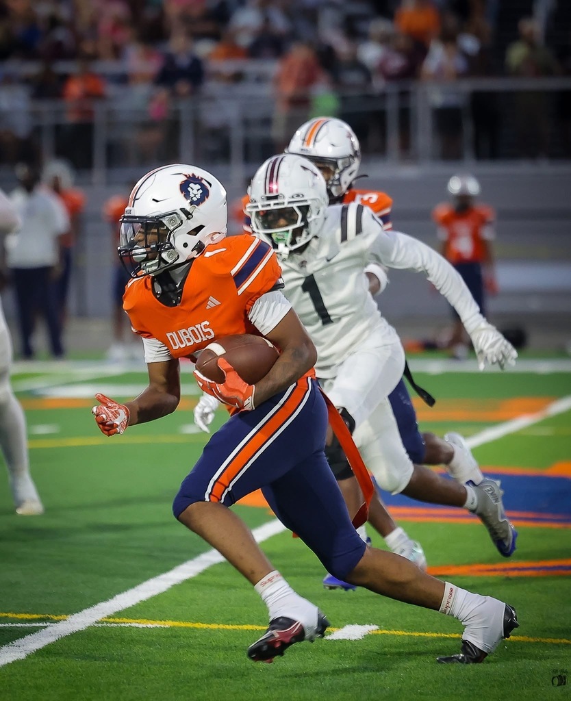 Student-athletes play football.