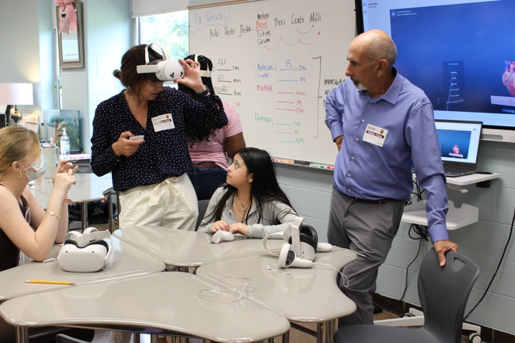 physiology team with vr headsets