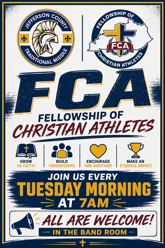 Join us every Tuesday morning for Fellowship of Christian Athletes! When: Every Tuesday at 7:00 AM Where: The Band Room Who: All students are welcome! Come connect with peers as we grow in faith, build friendships, encourage one another, and make an eternal impact. We can't wait to see you there!