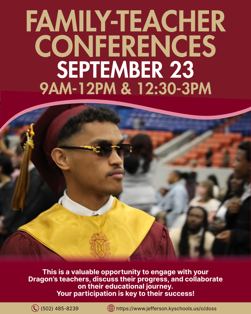 Family-Teacher Conferences on Wednesday, September 23. Walk in conferences are open 9am-12pm and 12:30-3:30pm. 