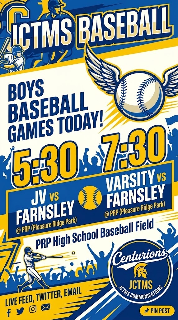 Baseball JV/V vs Farnsley @ PRP - 5:30 and 7:30 p.m.