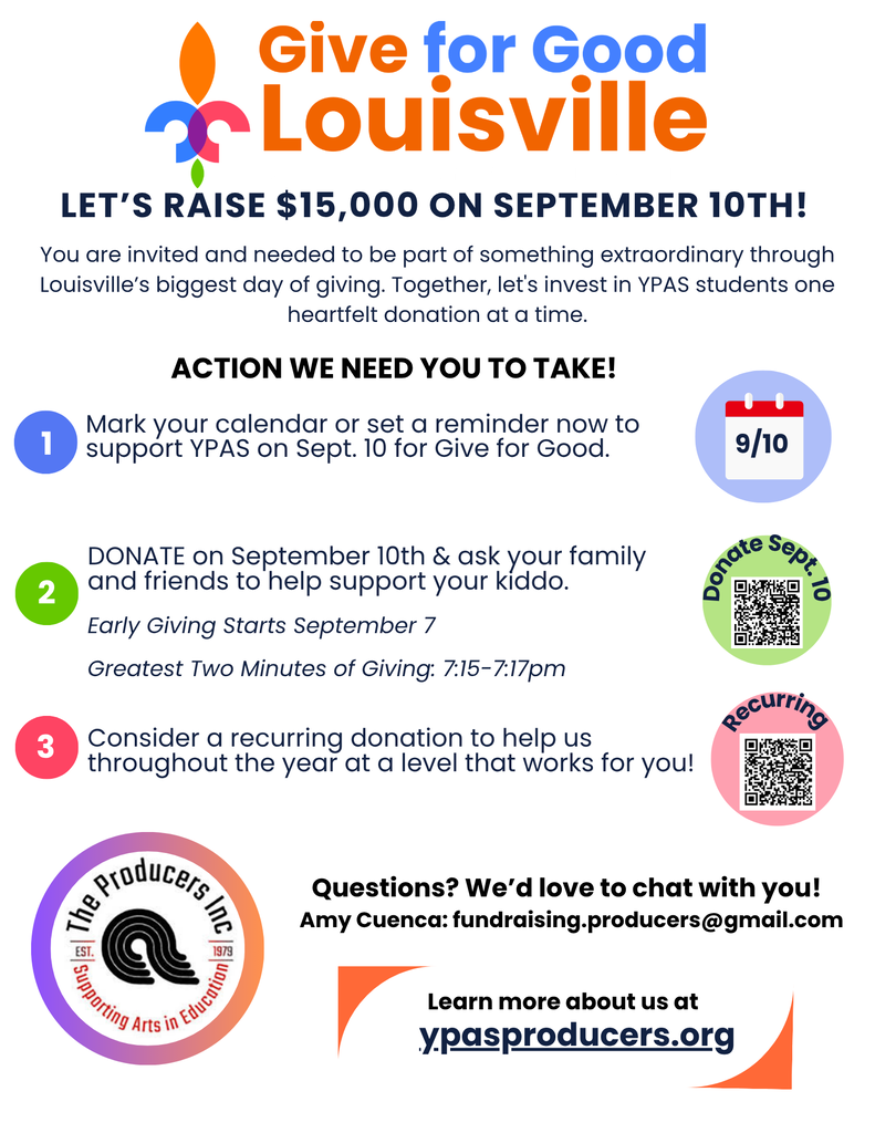 YPAS Producers and Give For Good 9/10/2026