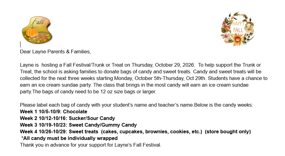 Candy Drive Flyer