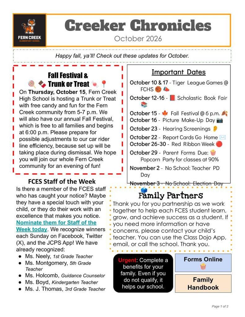 October Newsletter